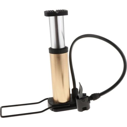 Universal Dual Presta Schrader Valve Foot Pump Bike Bicycle Floor Pumps Red Blue Silvery Black