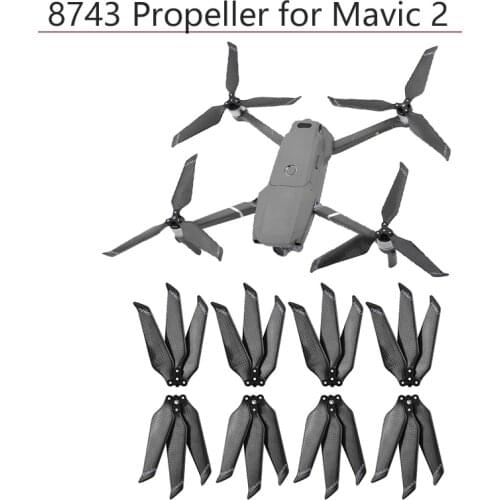 2/4/8pcs Quick Release Low-noise Propeller 8743 Drone Blades Props Carbon Fiber Paddle for DJI Mavic 2 Pro Zoom Accessories