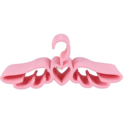 20 Pcs New Design Fly Angel Plastic Clothes Shirt Hanger, Cute Pretty Pink Loving Heart Scarf Underwear Hanger Rack CNIM Hot