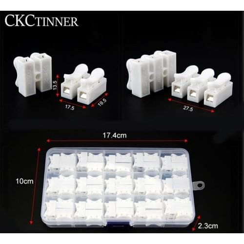 45PCS 30PCS CH-2 / CH-3 high voltage resistant push-type fast wire cable connector white terminal block wire connector