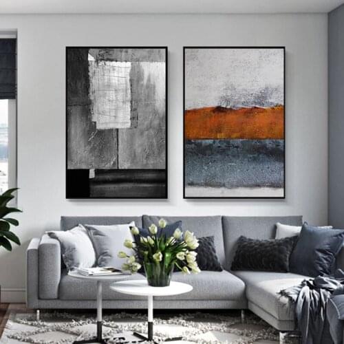 Abstract Modern Industrial Style White and Black Posters and Prints Canvas Painting Wall Art Pictures for Living Room Home Decor
