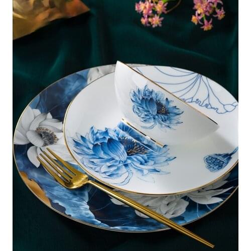 Dishes dishes 2021 new dishes fish dishes Jingdezhen bone china tableware