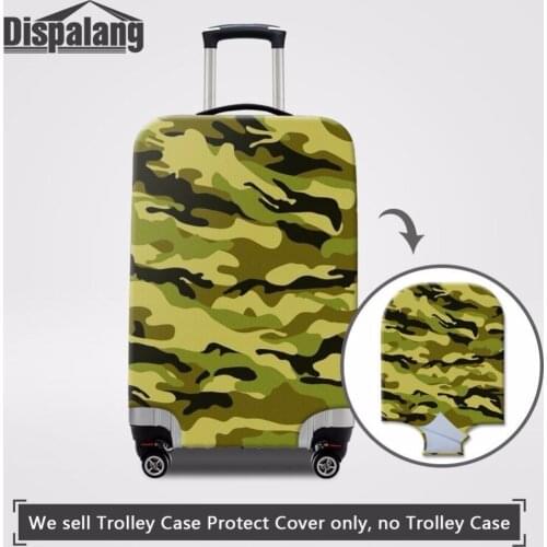 Dispalang Trendy Camouflage Pattern Anti-dust Travel Luggage Cover Waterproof Travel Suitcase Cover For 18-32 Inch Trunk Case