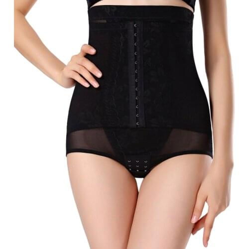 Women Body Control Tummy Lift Hip Shapers Panties Front Claps Thin Breathable Postpartum Slimming Knickers