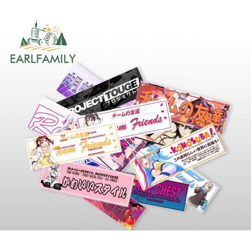 EARLFAMILY 13cm Anime Girl Slap Funny Car Stickers Motorcycle Decal Vinyl Campervan Car Assessoires Sticker Waterproof Sunscreen