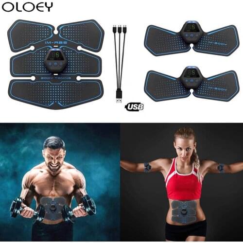 Electro Muscle Stimulation Abdominal Stimulator Electroestimulador Muscular Hip Trainer Body Slimming Fitness Massage Gym EMS