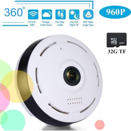 HD 360 Degree Panoramic Wide Angle MINI Cctv Camera Smart IPC Wireless Fisheye IP Camera P2P 960P HD Home Security Wifi Camera