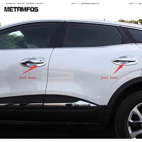 For Renault Kadjar 2016-2020 2021 Chrome Door Handle Bowl Cover Molding Trim Decoration Sticker Exterior Accessories Car Styling