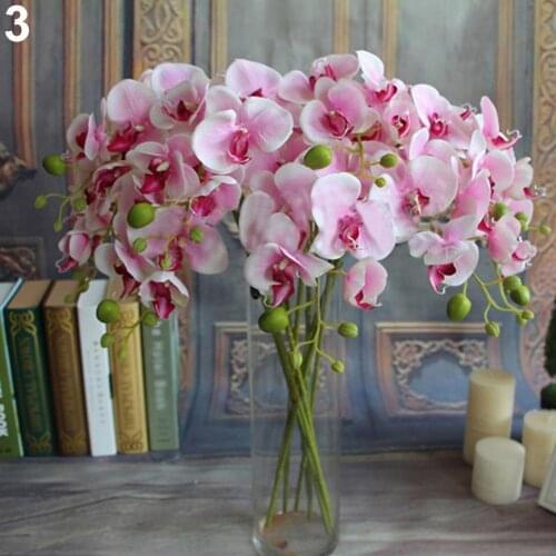 1 Pc Artificial Fake Butterfly Orchid Cloth Flower Bonsai Wedding Stage Party Garden Home Balcony Decor New Years Products