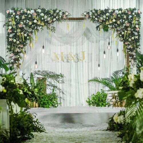 Artificial silk artificial flower wedding scene layout stage background pre-function area decoration t station flowerarrangement