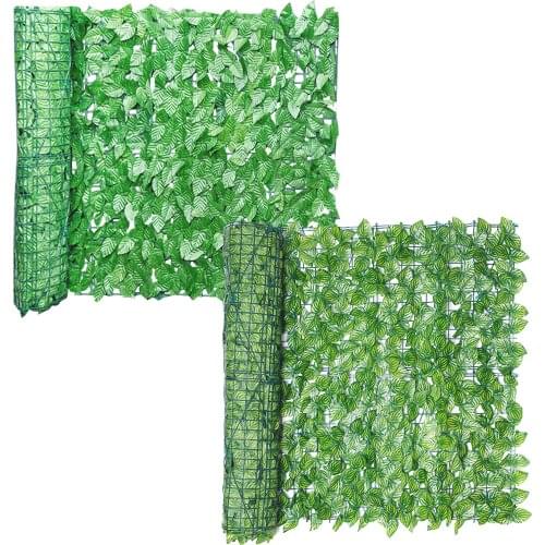 Artificial Leaf Screening UV Fade Protected Privacy Hedging Wall Landscaping Garden Fence Balcony Screen Outdoors Decoration