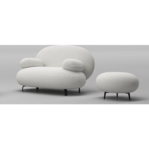 Italian Fabric Sofa for Living Room Nordic Designer Single Sofa Household Furniture Small Apartment Lazy Balcony Sofa Armchair