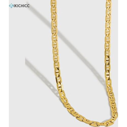 Kikichicc 100% 925 Sterling Silver 2020 Gold Chain Choker Necklace Luxury Women Fashion Rock Punk For Wedding Jewelry Gift