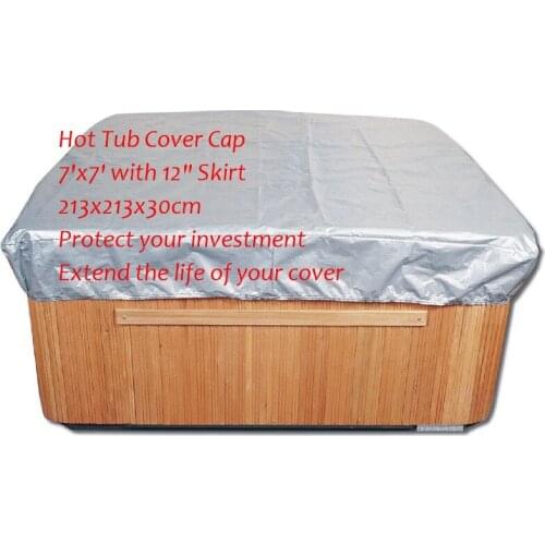 Spa Cover Cap 7'x7' with 12" Skirt 213x213x30CM hot tub jacket + free shipping + hot sale + Cheap Cost
