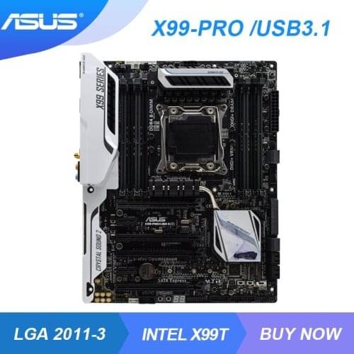 Original Desktop Motherboard For ASUS X99-PRO/USB3.1 LGA 2011-V3 USB2.0 USB3.0 64GB I7 CPU x99 x99m motherborad ddr4