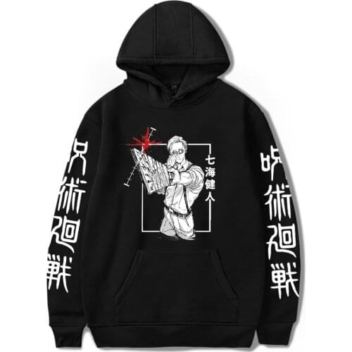 Fashion Japan Anime Jujutsu Kaisen Nanami Kento Hoodies Winter Long Sleeves Hoody Pullovers Tops Harajuku Oversized Sweatshirts