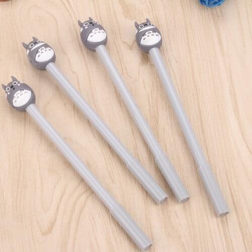 Cartoon Totoro neutral cute lovely creative pen black ink water pen round chinchilla creative learning stationery refills