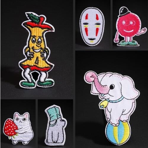 Cartoon patches wholesale ironing sewing supplies circus elephant Faceless Man decorative Decal for clothes shoes Accessories
