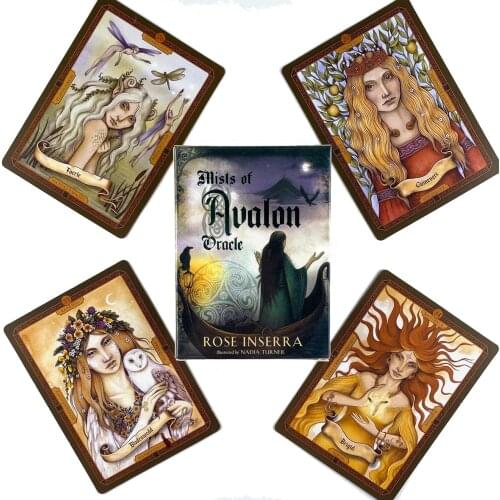 Mists Of Avalon Oracle Cards Leisure Party Table Game High Quality Fortune-telling Prophecy Tarot Deck With Guide Book