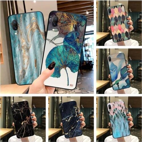 Ottwn Marble Stone Texture Phone Case For Vivo Y91c Y17 Y51 Y67 Y55 Y7s Y81 Y19 Y97 Y93 V17 vivos5