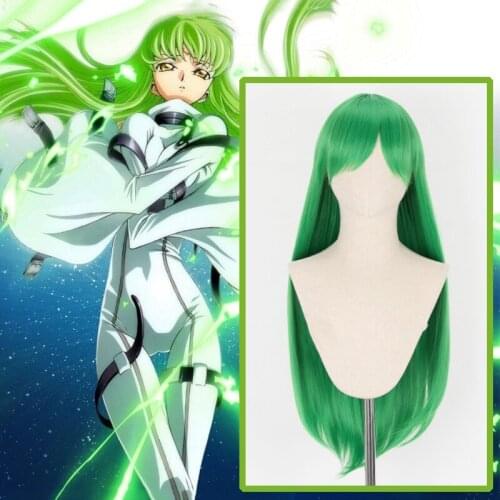 Anime Comic Code Geass: Lelouch of the Rebellion Cosplay Wig CC Cosplay Wigs Long Green Synthetic wig Cosplay Accessories