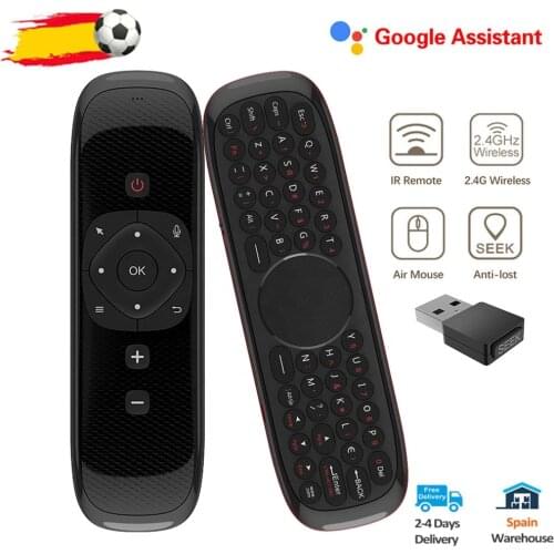W1/W2 Air Mouse Voice Remote Control 2.4G Wireless Mini Touch Keyboard Gyroscope for Smart Android TV Box H96 Max
