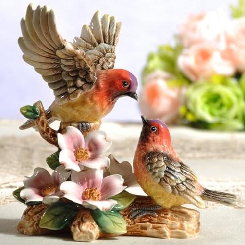 Hand-painted Ceramic Crafts Magpie Bird Feng Shui Home Decoration Gift