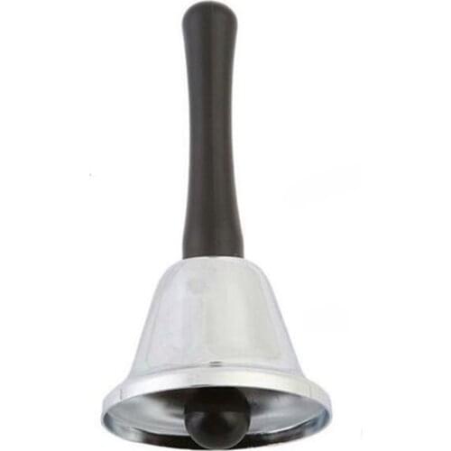 Silver Hand Bell Loud Call Bell Jingles Ringing for Wedding Events Decoration Food Line Alarm Christmas Gift
