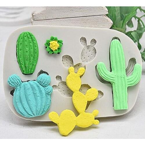 Cactus Plant Silicone Mold Fondant Cakes Decorating Tools Silicone Mold Sugarcraft Chocolate Baking Tool For Cakes Gumpaste Form
