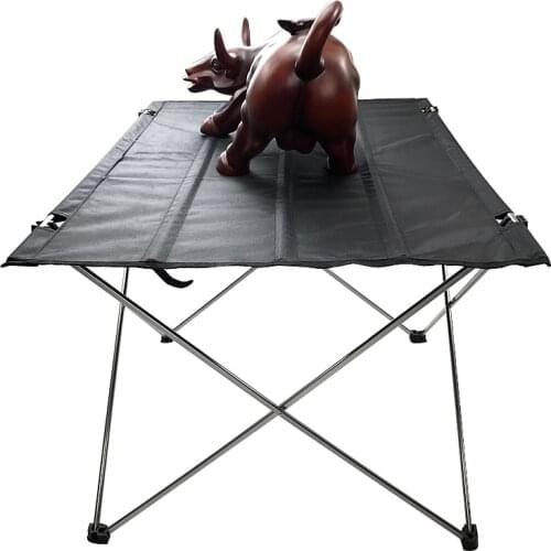 Outdoor Folding Table 7075 Aluminum Alloy Practical Portable Ultralight Table with Oxford Cloth Bag and Net Bag