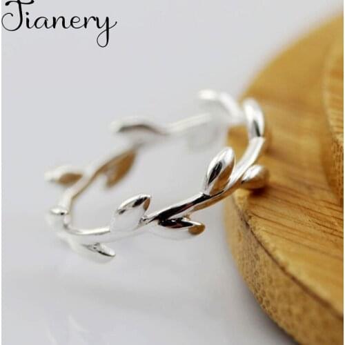 JIANERY Vintage Retro Silver Color Branch Leaf Rings For Women Open Finger Rings Bridal Wedding Jewelry Anillos Mujer