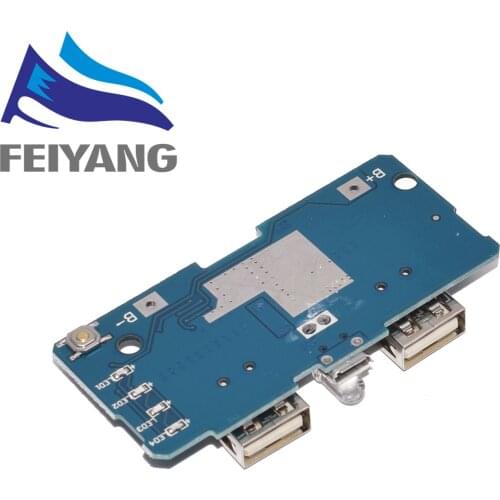 18650 Dual Micro USB 3.7V to 5V 2A Boost Mobile Power Bank DIY 18650 Lithium Battery Charger PCB Board Step Up Module With LED