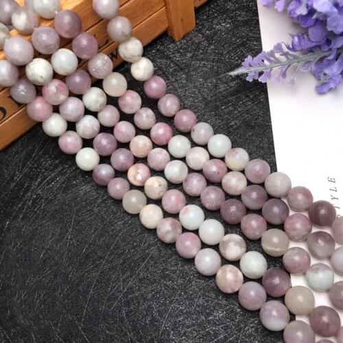High Quality Purple Lilac Natural Stone Beads 4mm 6mm 8mm 10mm Pick Size Loose Bead For fashion Handmade bracelet DIY Jewelry