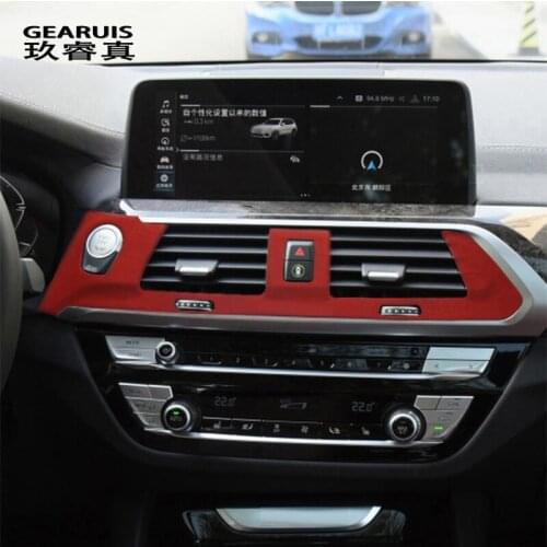 Suede Car Wrapping ABS For BMW G01 G02 G08 Sticker Car Air outlet Conditioning Keyhole Warning Light Trim X3 X4 Auto Accessories
