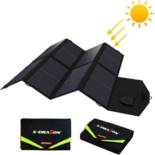 40W Solar Panel Charger USB and DC Output Solar Charging for iPhone iPad MacBook Huawei Samsung Lenovo Dell Acer ASUS Vaio etc