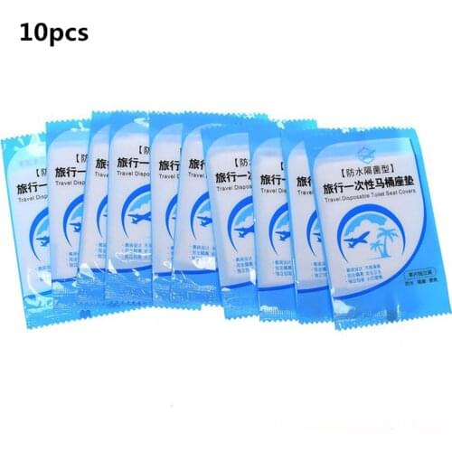 1/3/10pcs Disposable Toilet Seat Cover Mat Portable 100% Waterproof Safety Toilette Seat Pad For Travel Hotel Bathroom Supplies
