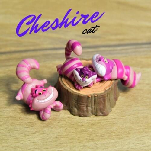 1Set/3PCS 3-3.5CM Out of print Cheshire cat cute cartoon doll model toys
