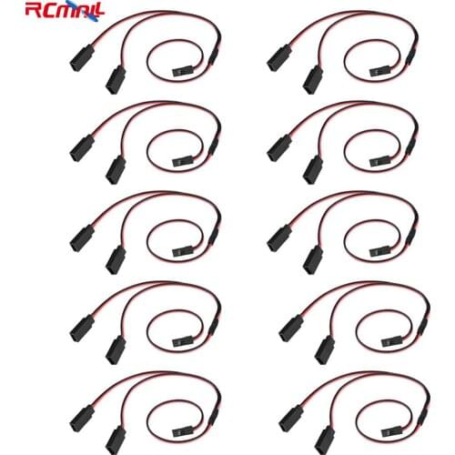 10PCS 30cm Servo 1 to 2 Y Harness Leads Splitter Cable, Male to Female Servo Extensions Lead Wire for RC Airplane, for JR/Futab