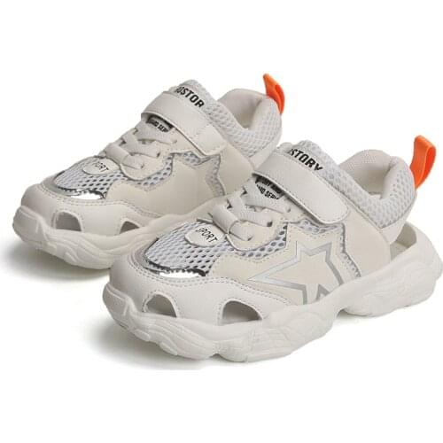 2020 New Summer Fashion Kids Shoes Cut-outs Air Mesh Breathable Shoes For Boys Girls Children Sneakers Baby Boy Girl Sandals