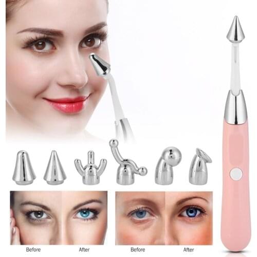 6 In 1 Beauty Bar Electric Face Eye Nose Body Massager Anti Wrinkle Tighten Skin Massage Tool Facial Lifting Stick Beauty Roller