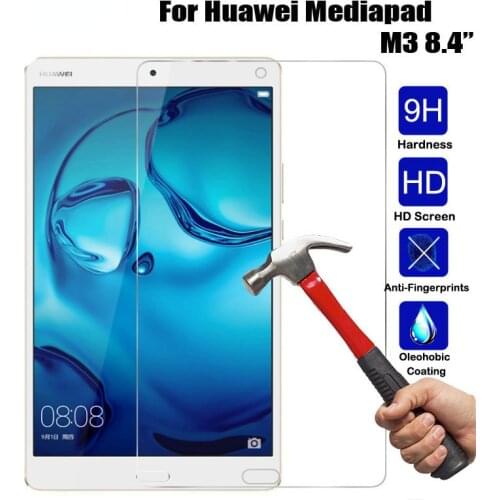 2.5D 9H Tempered Glass For Huawei Mediapad M3 8.4 Inch Tablet Screen Protector Protective Film Glass for Huawei M3 8.4