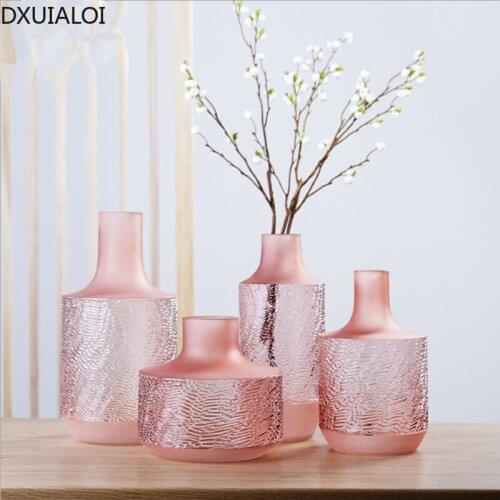 Modern minimalist style stained glass art large vase light luxury home decoration dining table Ornaments Nordic vase gift