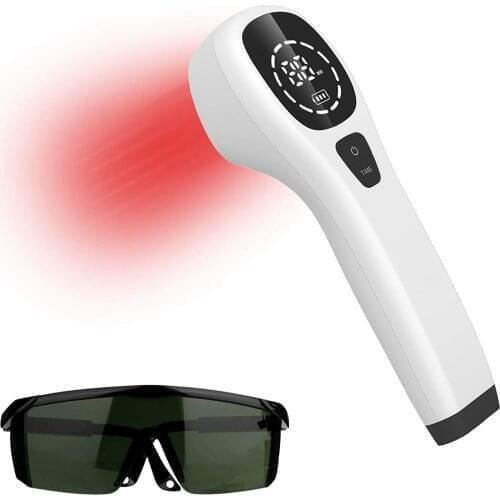 Fast Pain Relief Cold Laser Therapy Equipment Handy Cure Rehabilitation Device 16 Diodes 808nm 650nm,With Safety Goggles