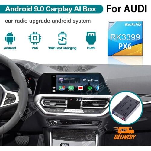Wireless Carplay AI Box Tablet Android 9.0 4+128G Mirrorlink Car Radio Screen For Apple & Android Phone For AUDI MMI System