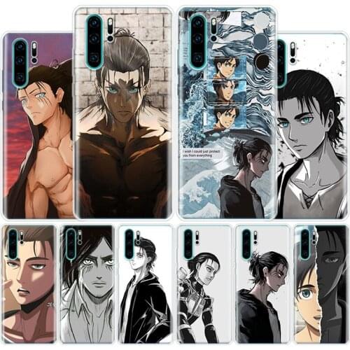 Attack on Titan Eren Jaeger Season Anime Phone Case For Huawei Honor 10 9 Lite 8A 8X 8S 7A 7X 9X 20i Pro Y5 Y6 Y7 Y9 2019 V20 V3