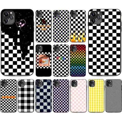 Black and white chess board Phone Case For iphone 12 7 8 Plus X XS Max XR Coque Case For iphone 5s SE 2020 6 6s 11Pro