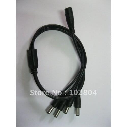 4 Channel DC Power Spliter 1 Female to 4 Male for CCTV Camera 40cm 17inchBrand New Hot Sale 40 Pcs Per Lot