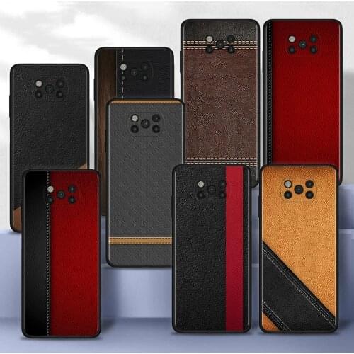 Business Vintage Case for Xiaomi Poco X3 Pro M3 F3 F1 Pocophone X3 NFC M3 Pro 5G Silicone Phone Cover Coque Soft TPU Shell Capa
