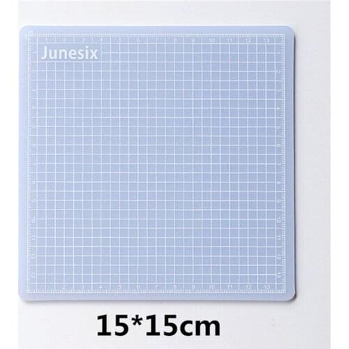 15cm Translucent PVC Cutting Mat Patchwork Pad Artist Manual Rubber Carving Tool Double-Sided Printing Self-Healing Cutter Board