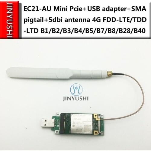 EC21-AU Mini PCIe+USB adapter+UFL to SMA pigtail+5dbi antenna LTE 4G Cat.1 Wireless communication module